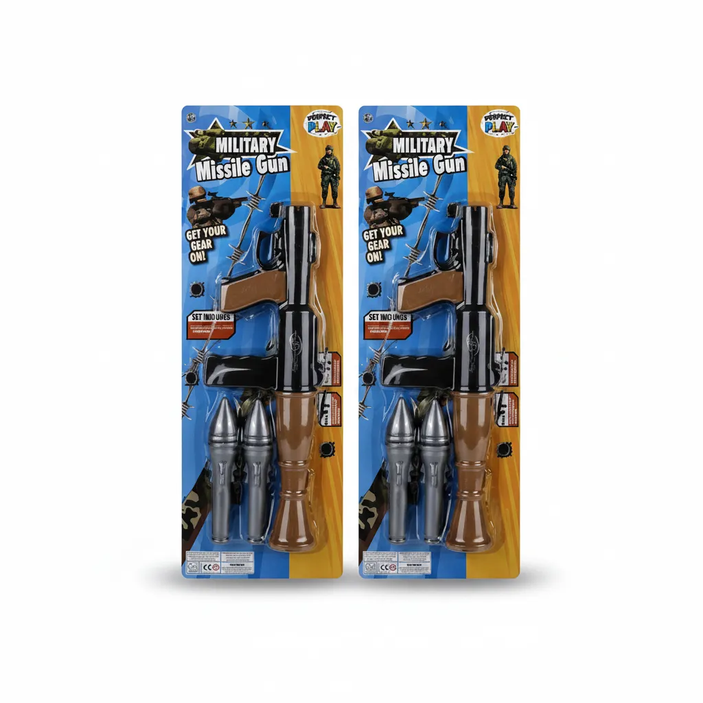 Perfect Play 58 cm Foam Rocket Launcher for Outdoor Fun - 2 Pack