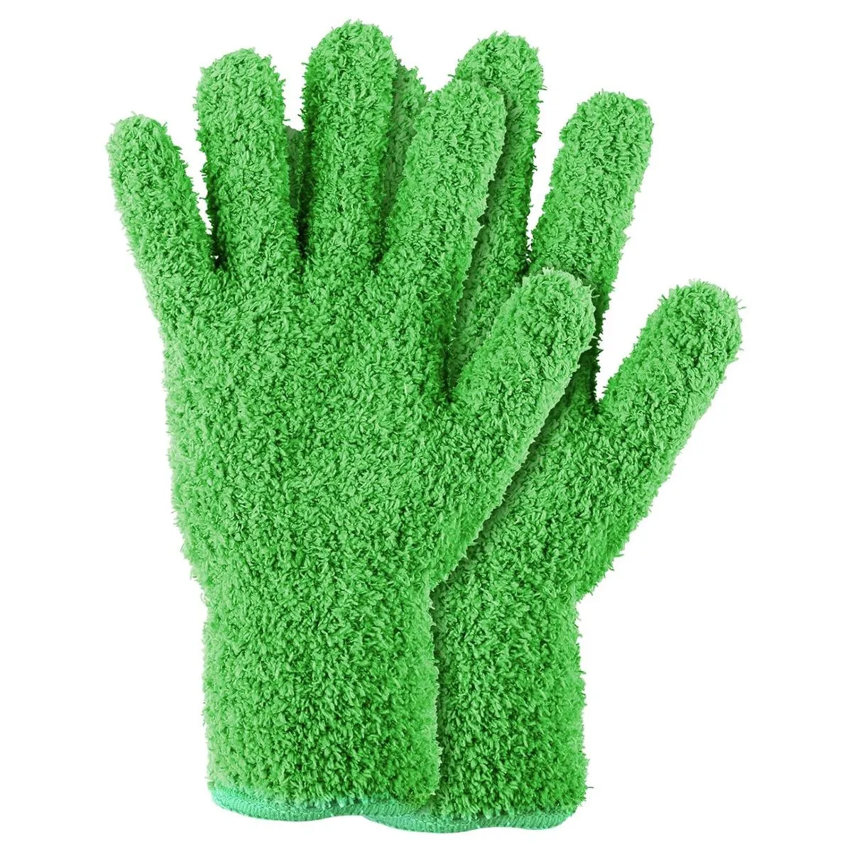 2-Piece Microfiber Dusting Glove for Car Cleaning Reusable Coral Fleece