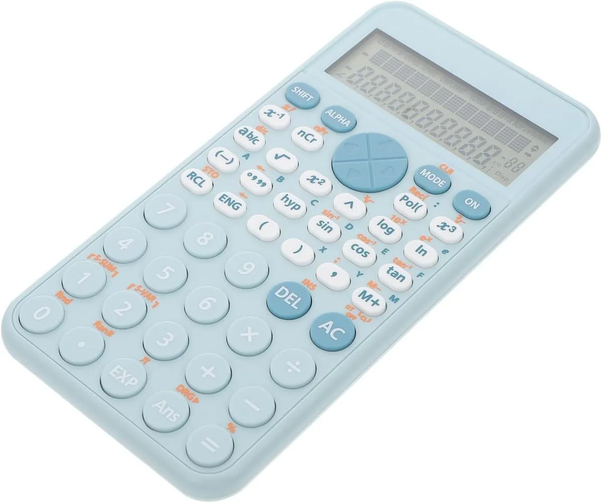 Scientific Function Calculator for Students Portable Blue Calculator