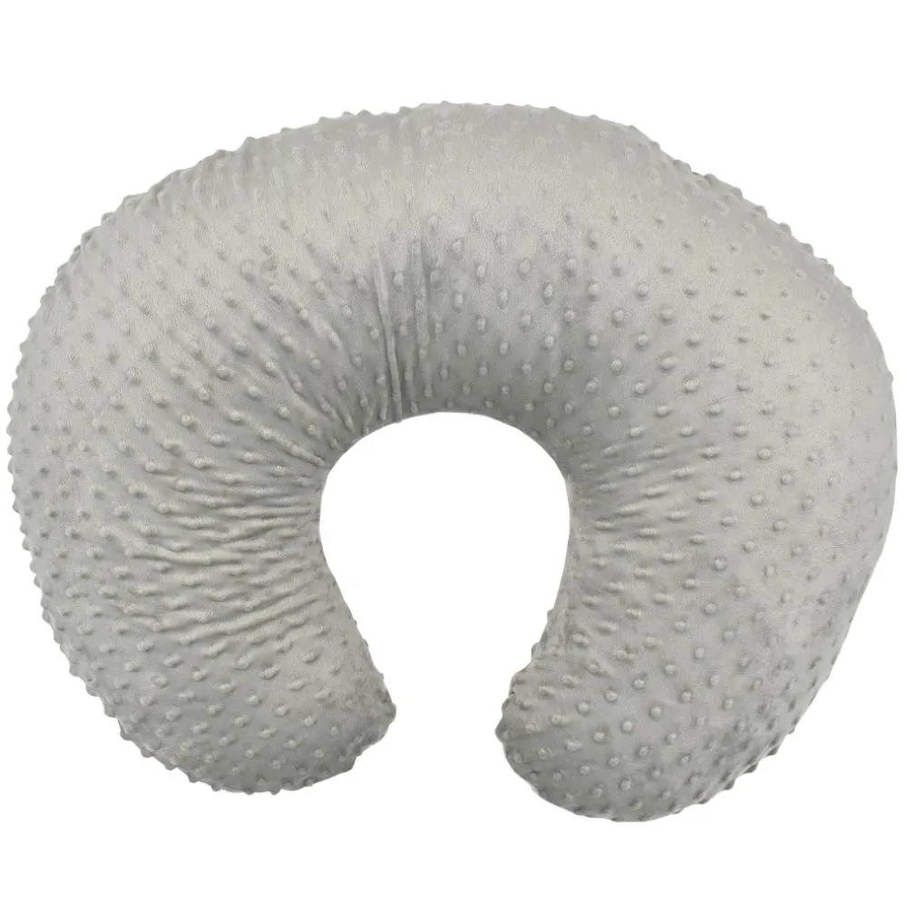Baby Ultra Soft Polyester Minky Nursing Pillow Cover Only - 57cm - Grey