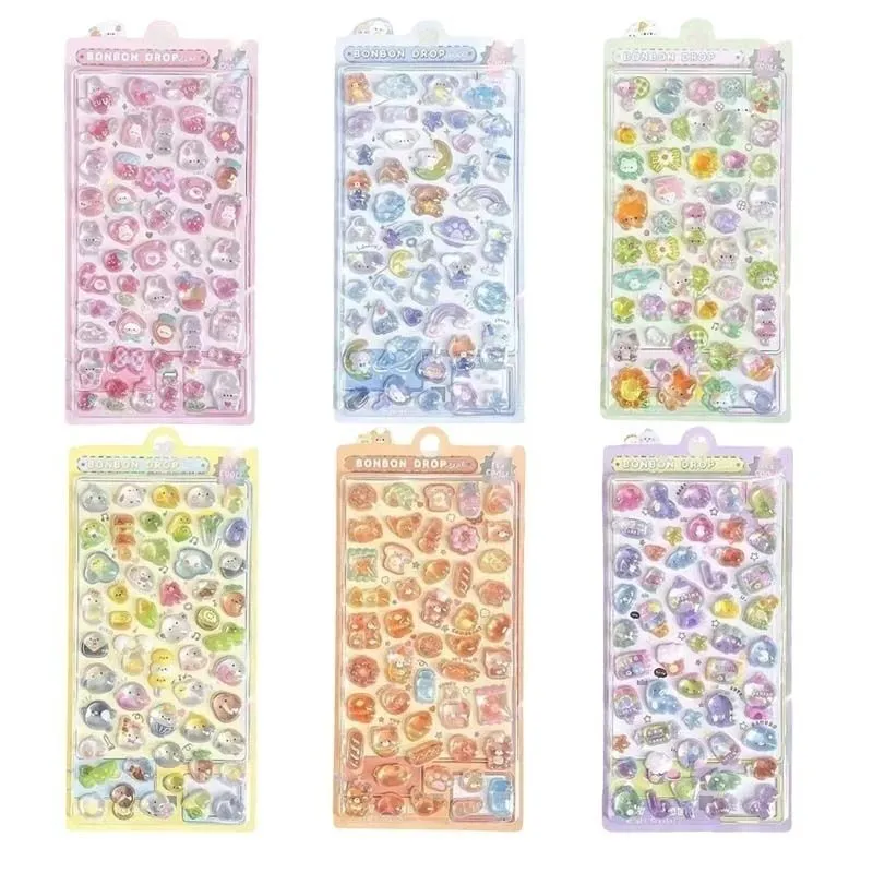 MeiGuiSha Toys 3D Cartoon Stickers 6 Sheets DIY Scrapbooking