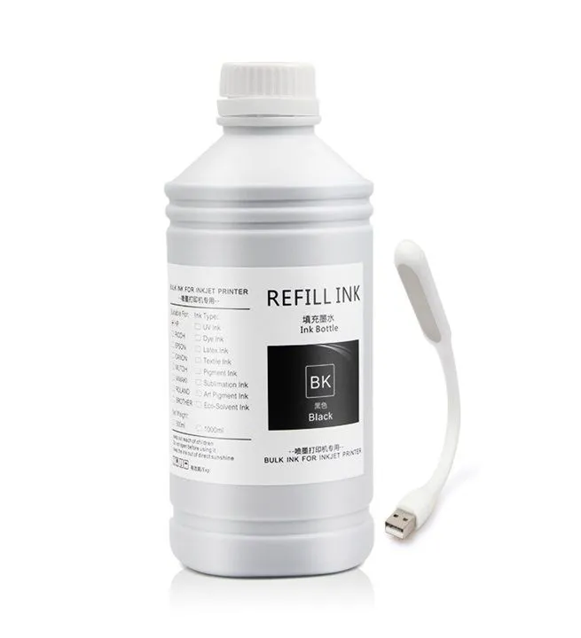 Compatible- Any refill ink tank printers & inkjet cartridges 1L Bottle - Black