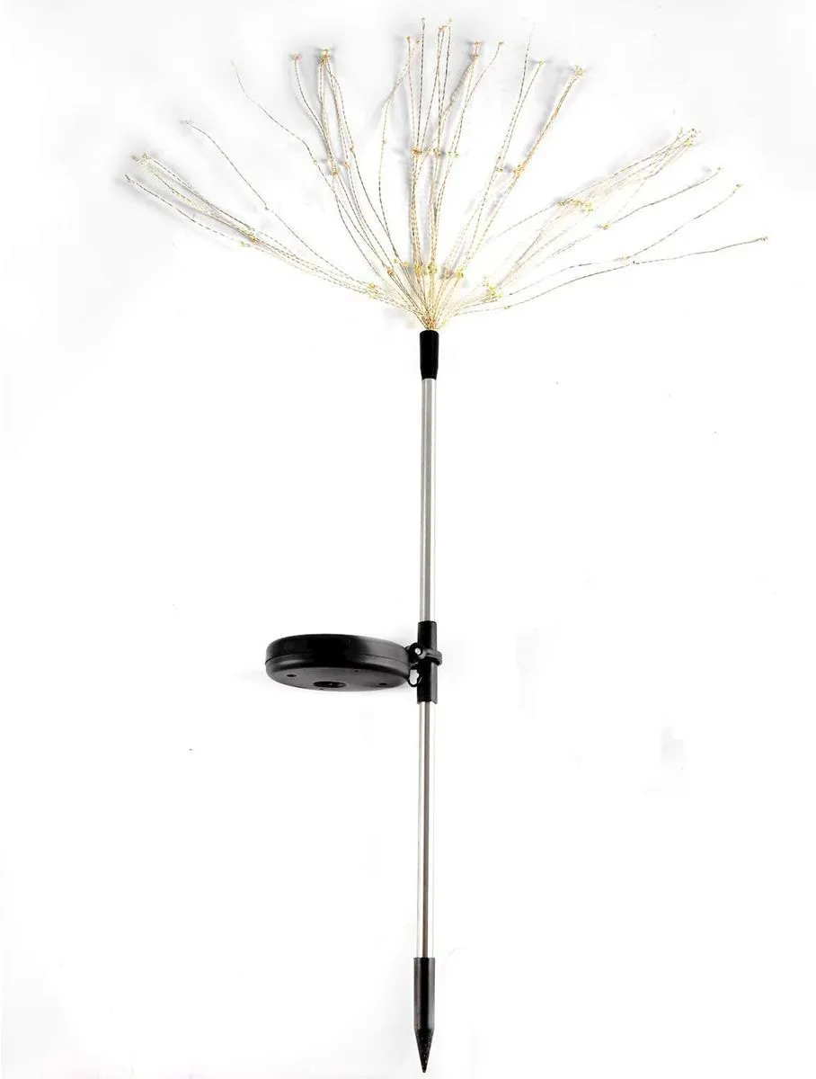 Solar LED Firework Garden Stake 2 Piece - Multi Colour