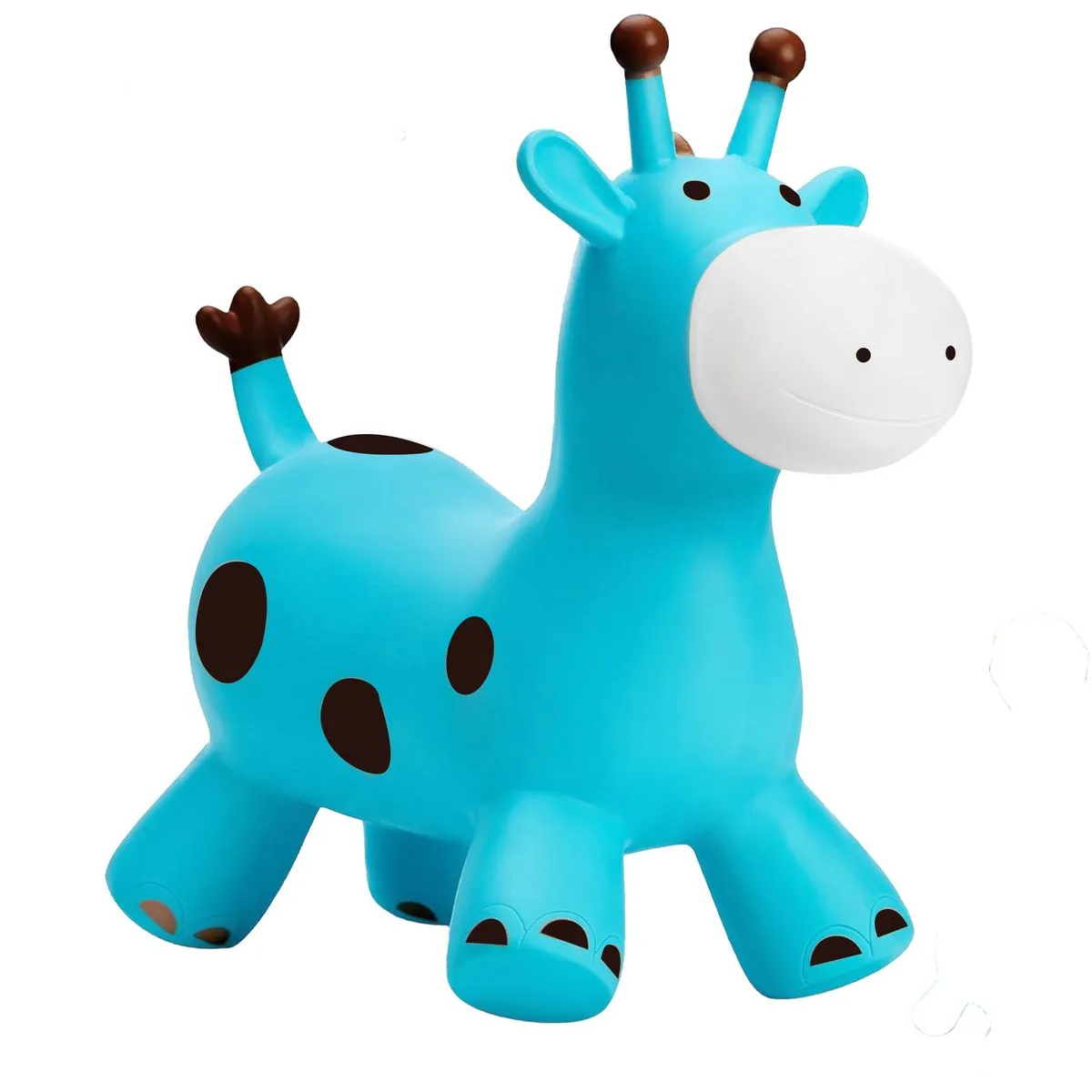 Inflatable Giraffe Bouncy Horse Hopper for Toddlers Ride on Hopping Toys - Blue