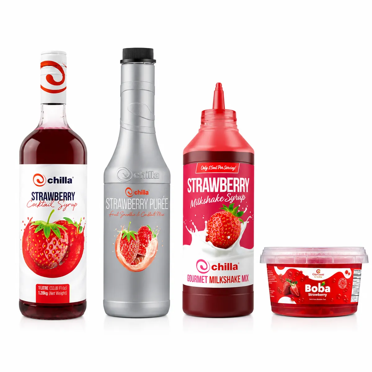 Combo Chilla Strawberry Lovers Variety Pack - Drinks & Desserts, Cafe Style