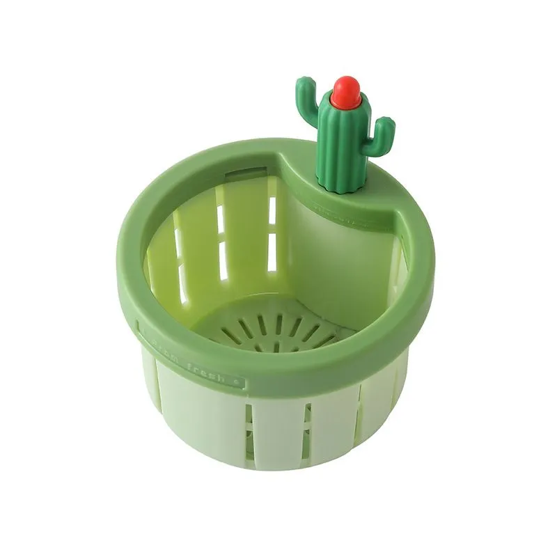 Cactus Sink Drain Strainer Basket Kitchen Food Filter - Green