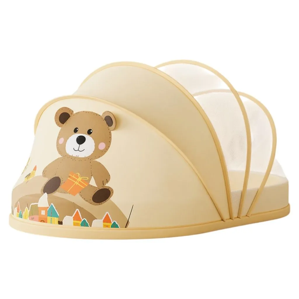 Portable Baby Sleeping Tent with Mosquito Net - Cream
