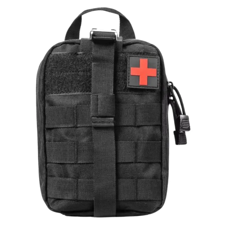 First-Aid Kit Waterproof Tactical Medical Bag Waist Pouch - Black
