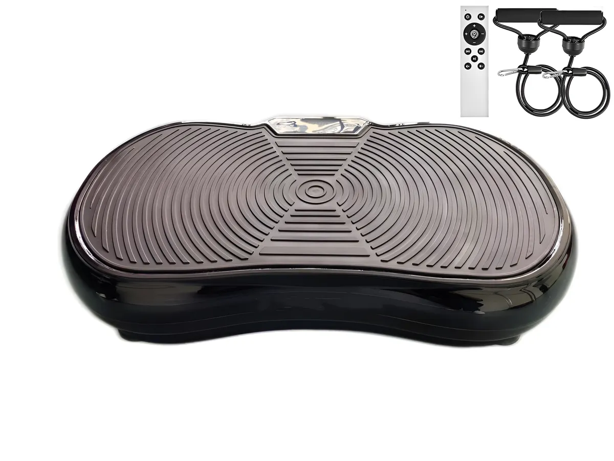 Full body fitness vibration platform machine, 3D slimming vibration plate - Black