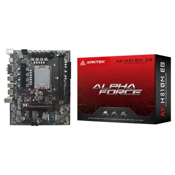 Arktek Intel H810 LGA1851 Dual Channel DDR5 4800 Micro ATX Motherboard