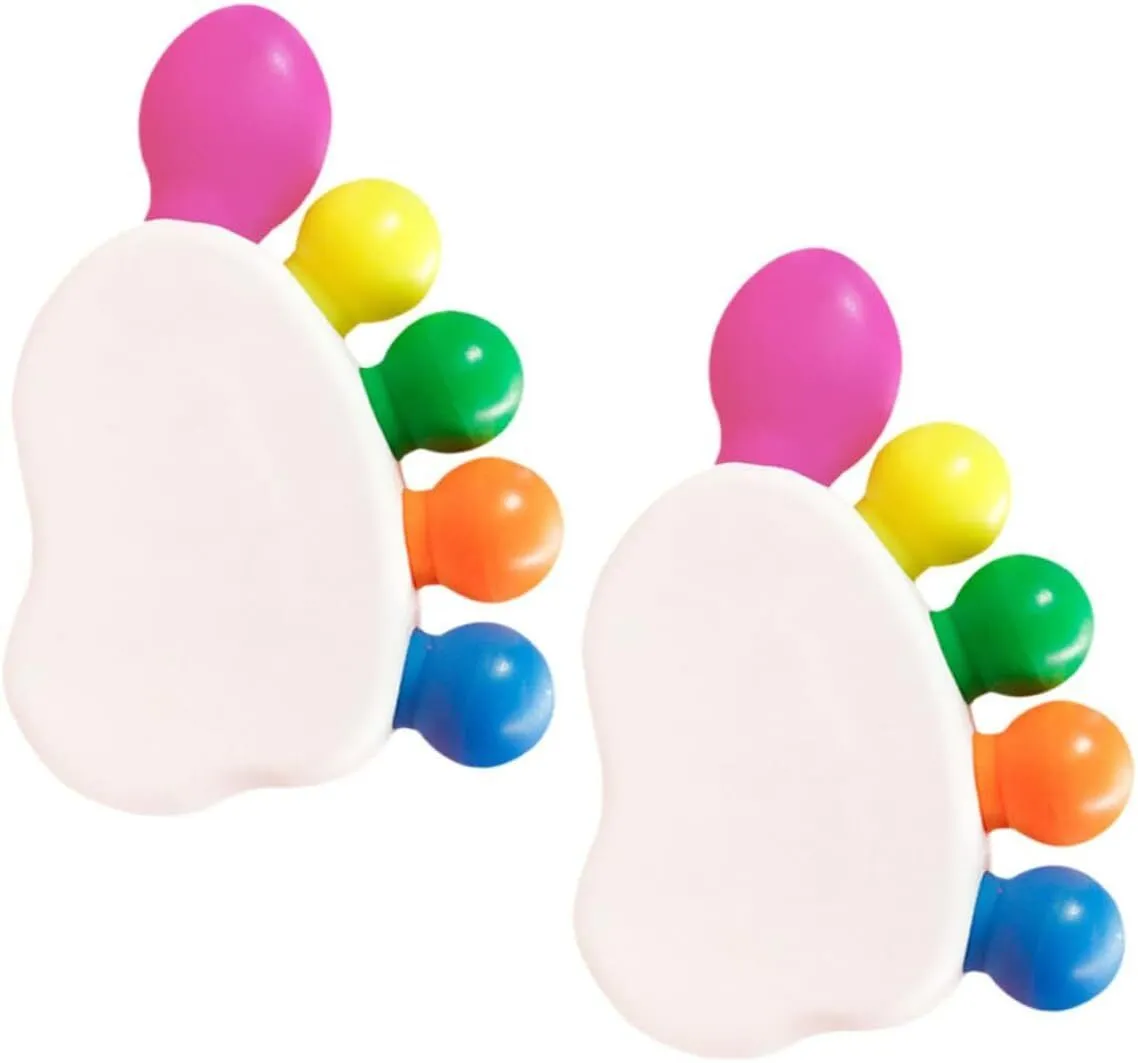 2pcs Finger Shape Highlighter Pens Broad Tip Marker for Creative Writing