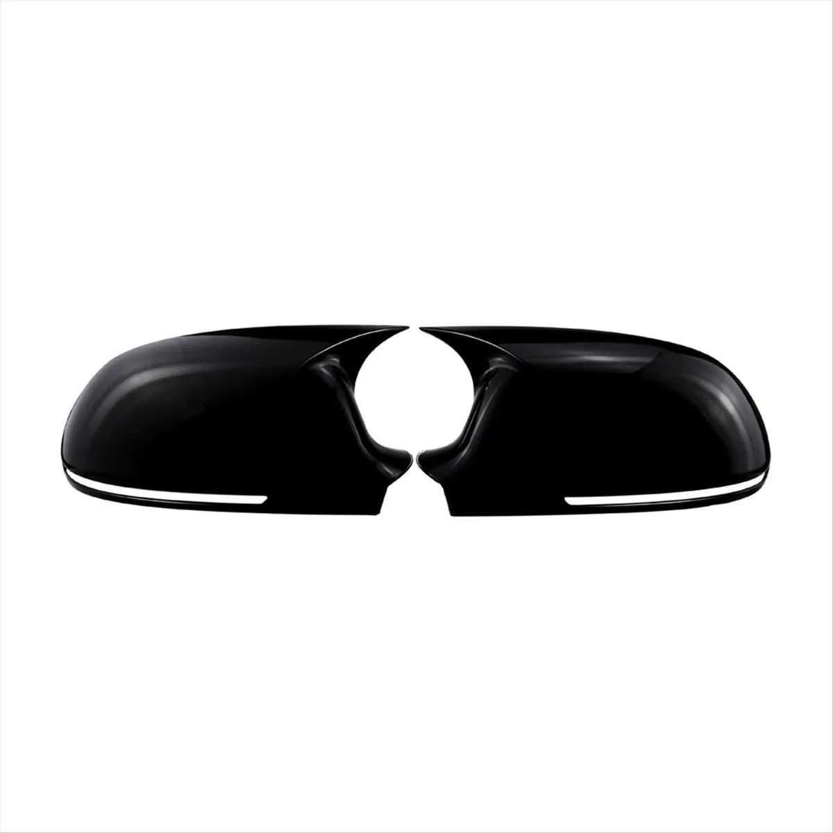 Side Door Mirrors Cover rearview mirror cap for A4 A5 B8(Black)