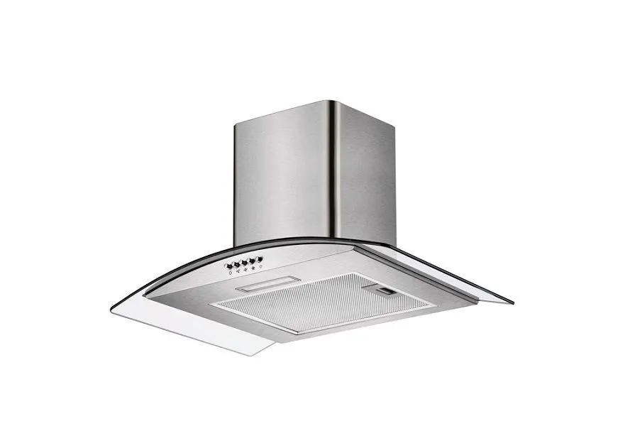 Falco - 60CM FAL-60-CGSCURVED GLASS S/STEEL CHIMNEY EXTRACTOR