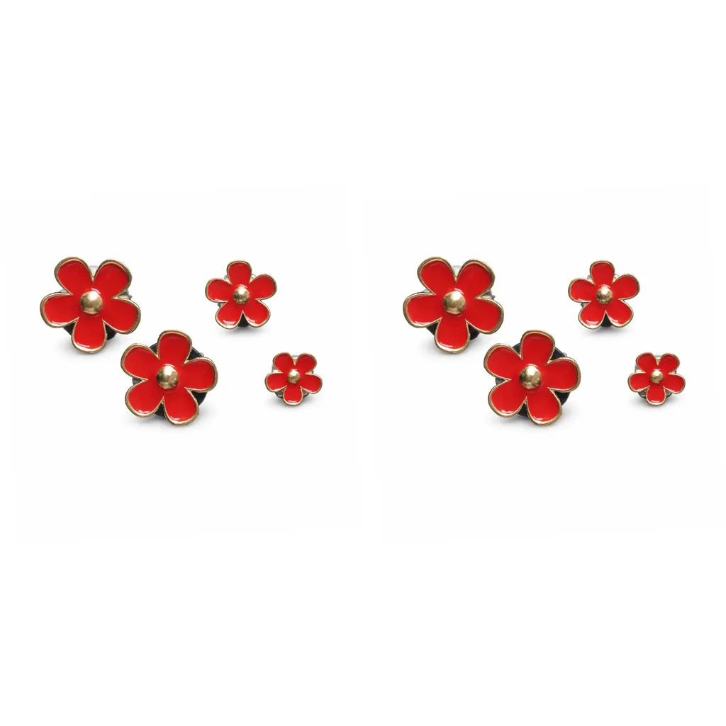 8 Piece Set - Daisy Car Air Vent Perfume Clip - Red