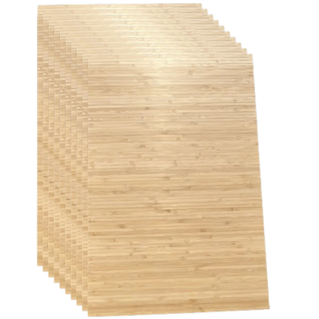 Bamboo wood Sheets 3mm - 60 × 80 cm (10 Pack) | Laser Cutting & Craft Wood