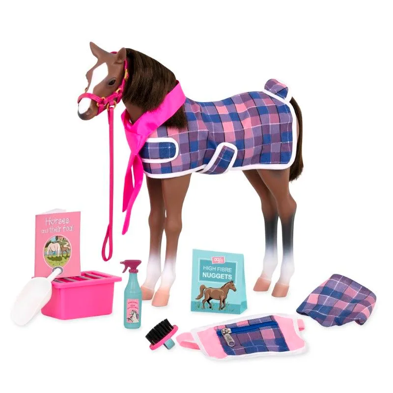 Our Generation - Toy Horse - Grooming & Feeding Set - 46cm Doll Accessories - Pretend Play - Toys F…