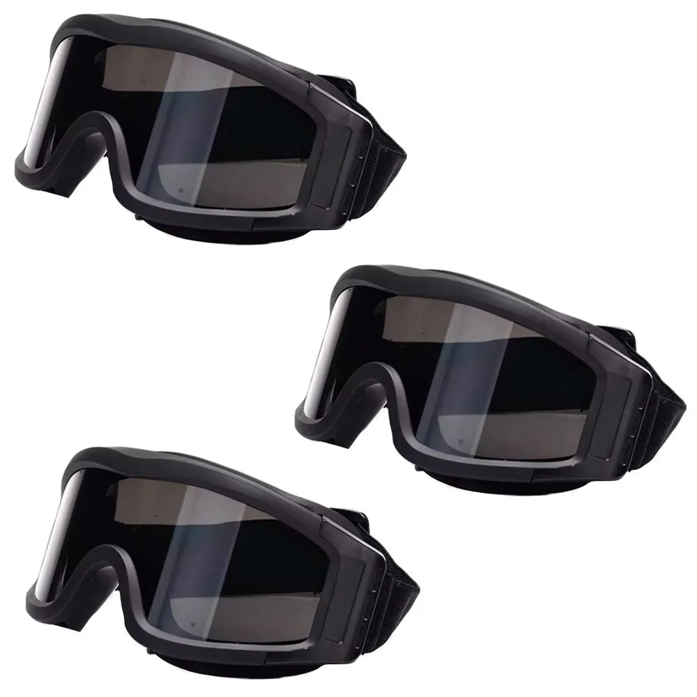 Tool Wide Vision Safety Protective Eyewear Tactical Goggles Set of 3