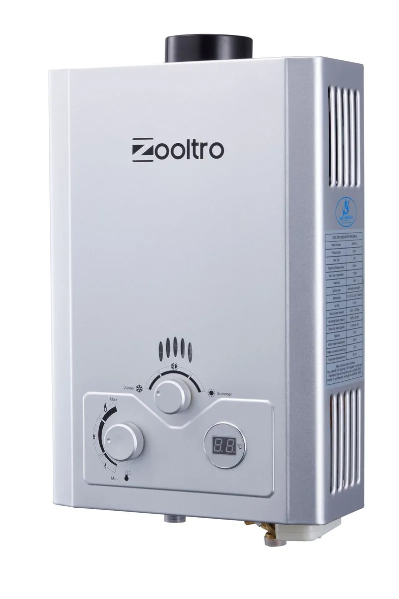 In & Outdoor Instant Gas Water Heater w/ LCD Display 20L