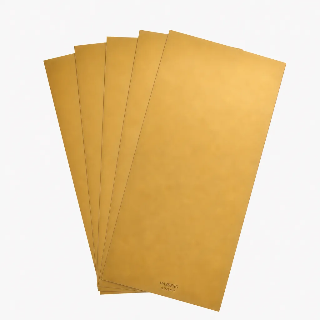 Hasberg Schneider Brass Shimstock Sheet 0.075mm 150x500mm Pack of 5