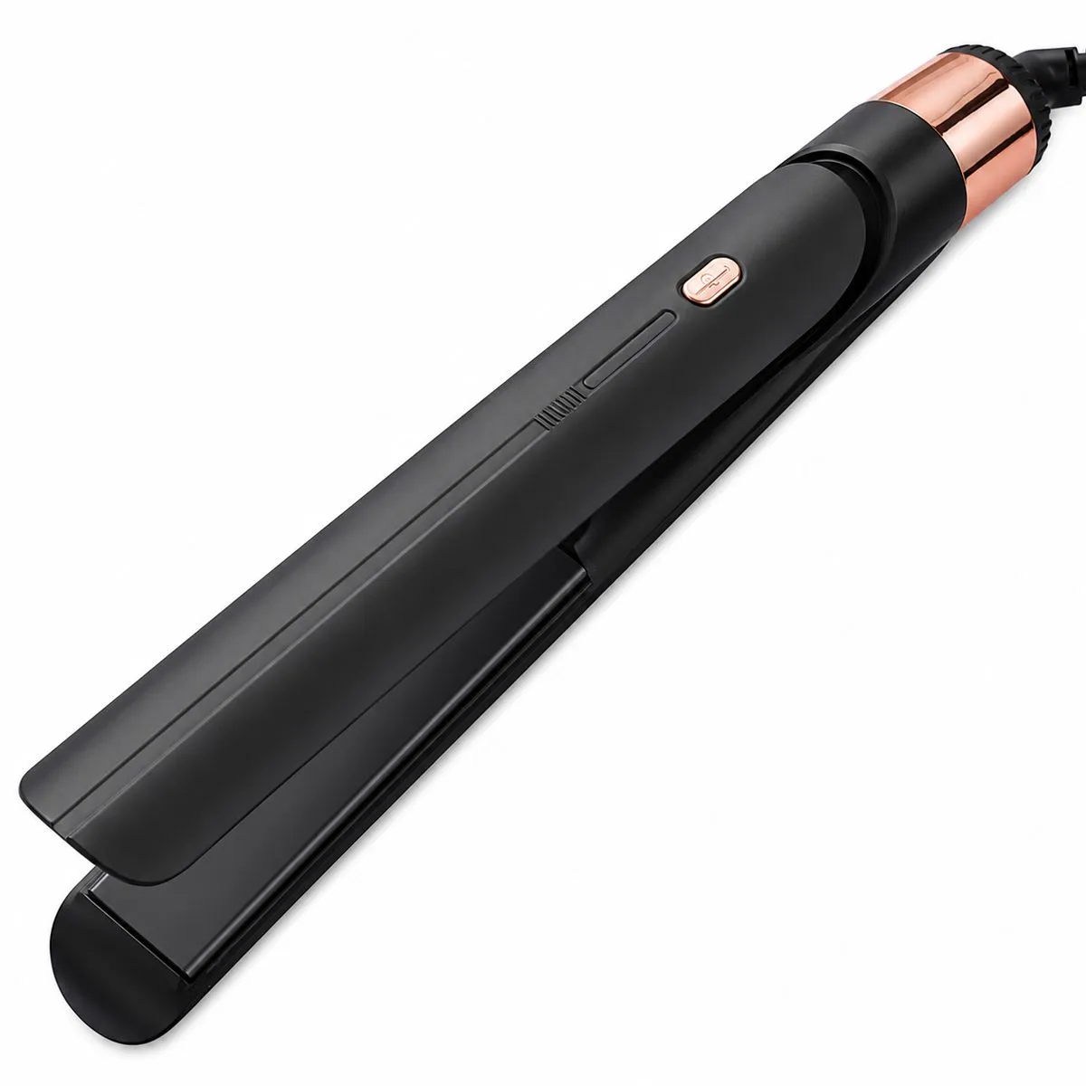 2-in-1 Hair Straightener/Curler/Flat Iron - Quick Heating - Black