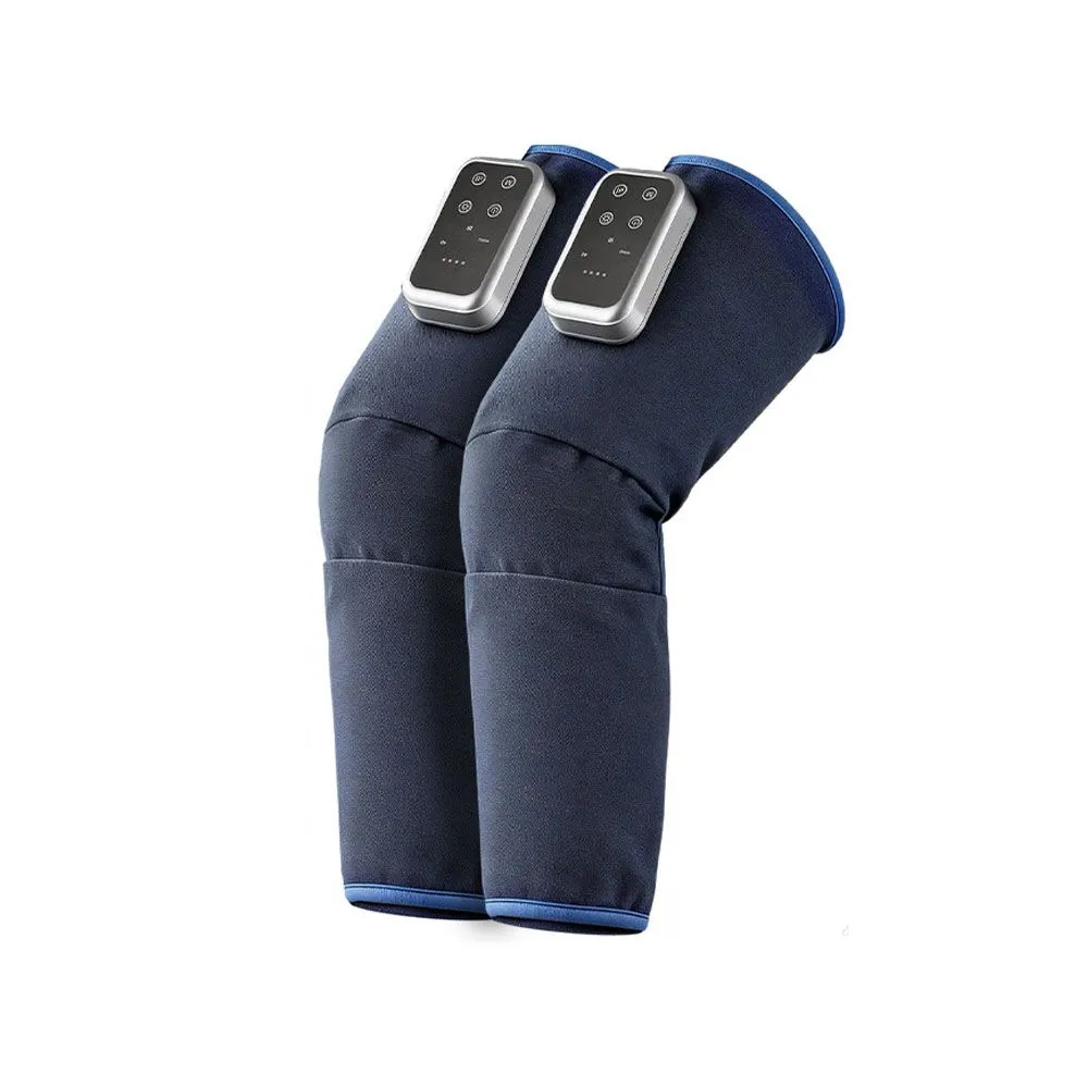 Leg Massager Air Compression Germany Vein Trainer Heat And Remote Control - Blue
