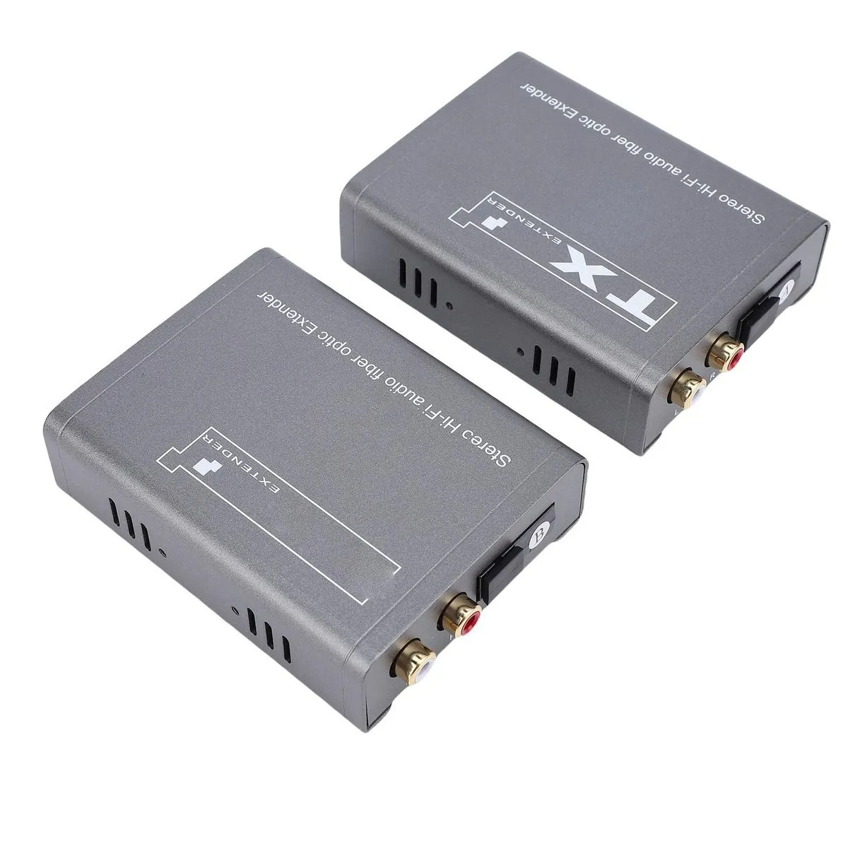 RCA Audio Over Fiber Extender 20KM Single Mode, 2KM Multi Mode with FC SC