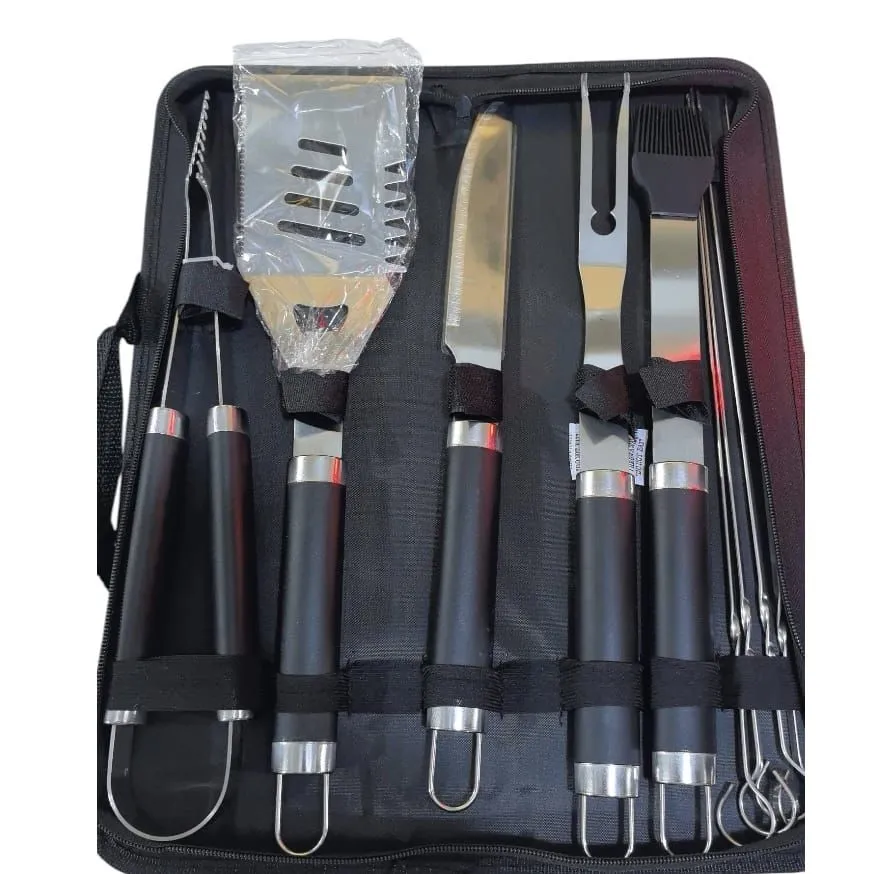Braai Utensil Set with Carry Case - Stainless Steel (6 Piece)