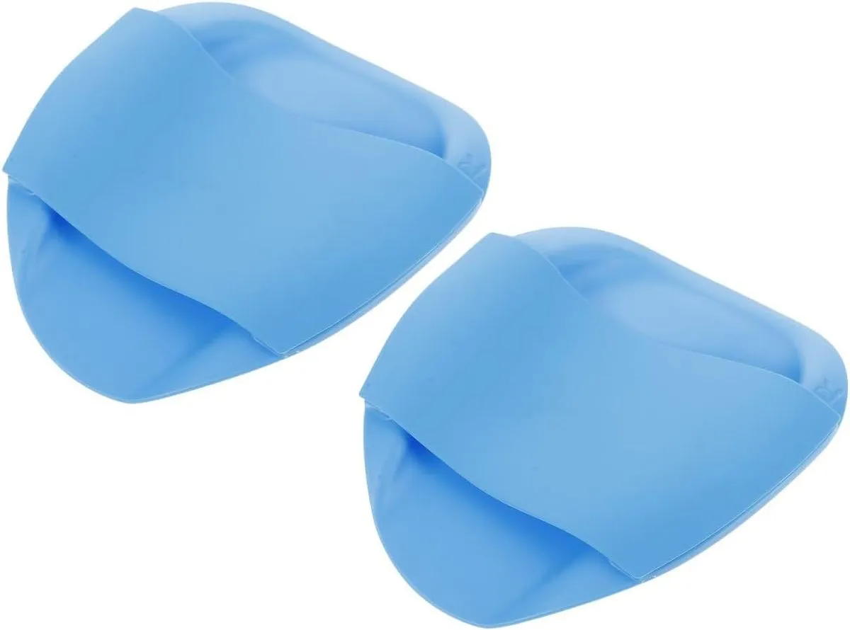 Swimming Hand Paddles and Webbed Swim Gloves for Adults Blue Silicone