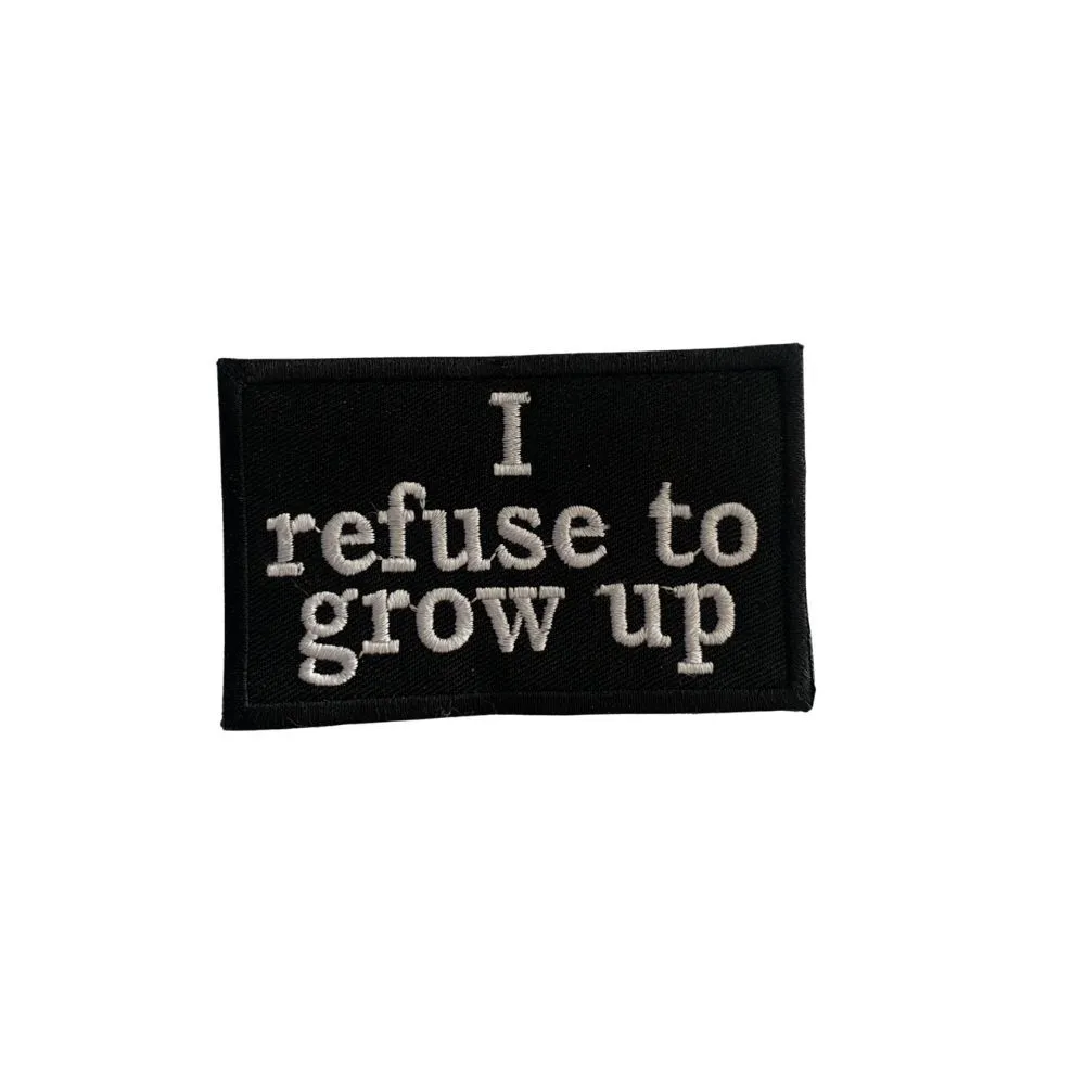 Motorcycle I Refuse To Grow Up Waistcoat Patch S