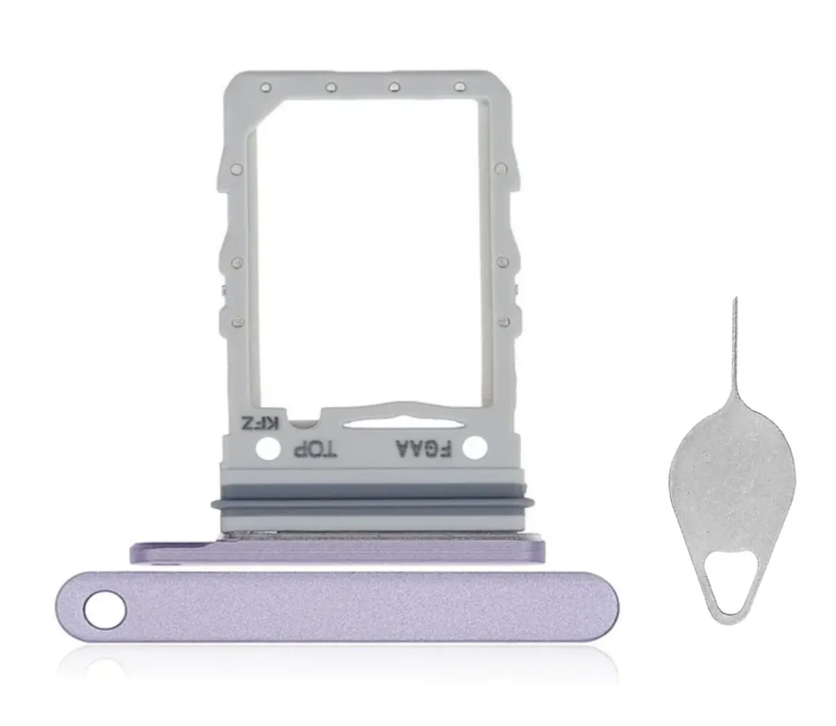 Replacement Sim Tray Compatible with Samsung Z Flip 5 with Sim Ejector, Model: SM-F731 - Silver