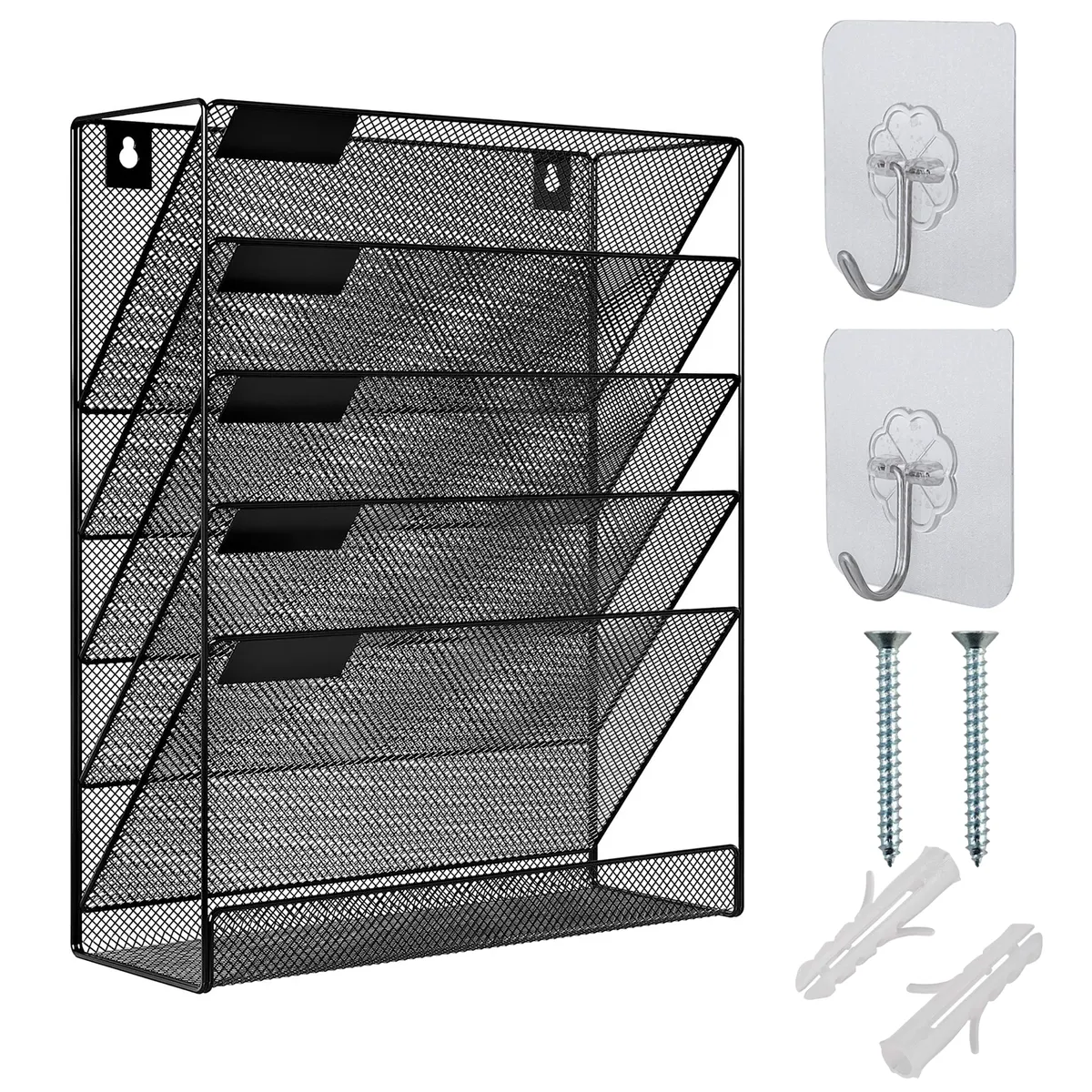 Space-Saving 6-Tier Wall-Mounted File Organizer