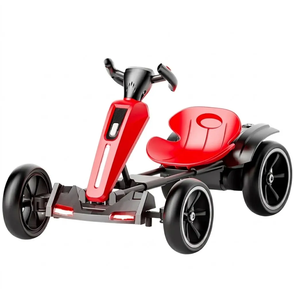Electric Pedal Go Kart Car Kids Folder Ride Toys Vehicles Battery Powered - Red