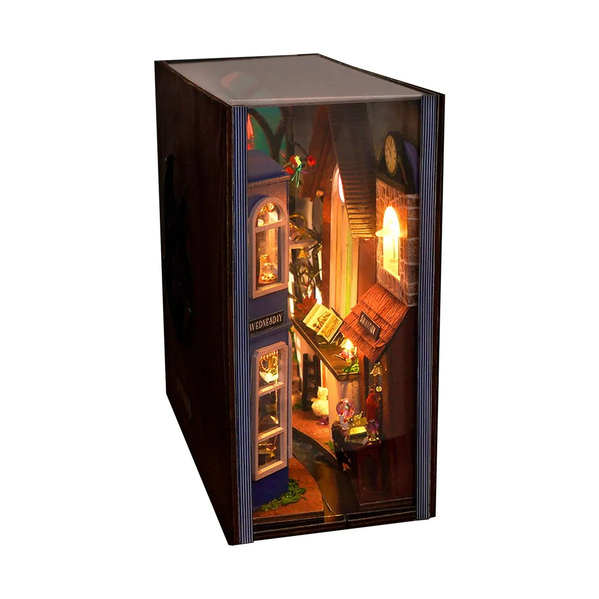 DIY Book Nook Kit - DIY Dollhouse Booknook - Black