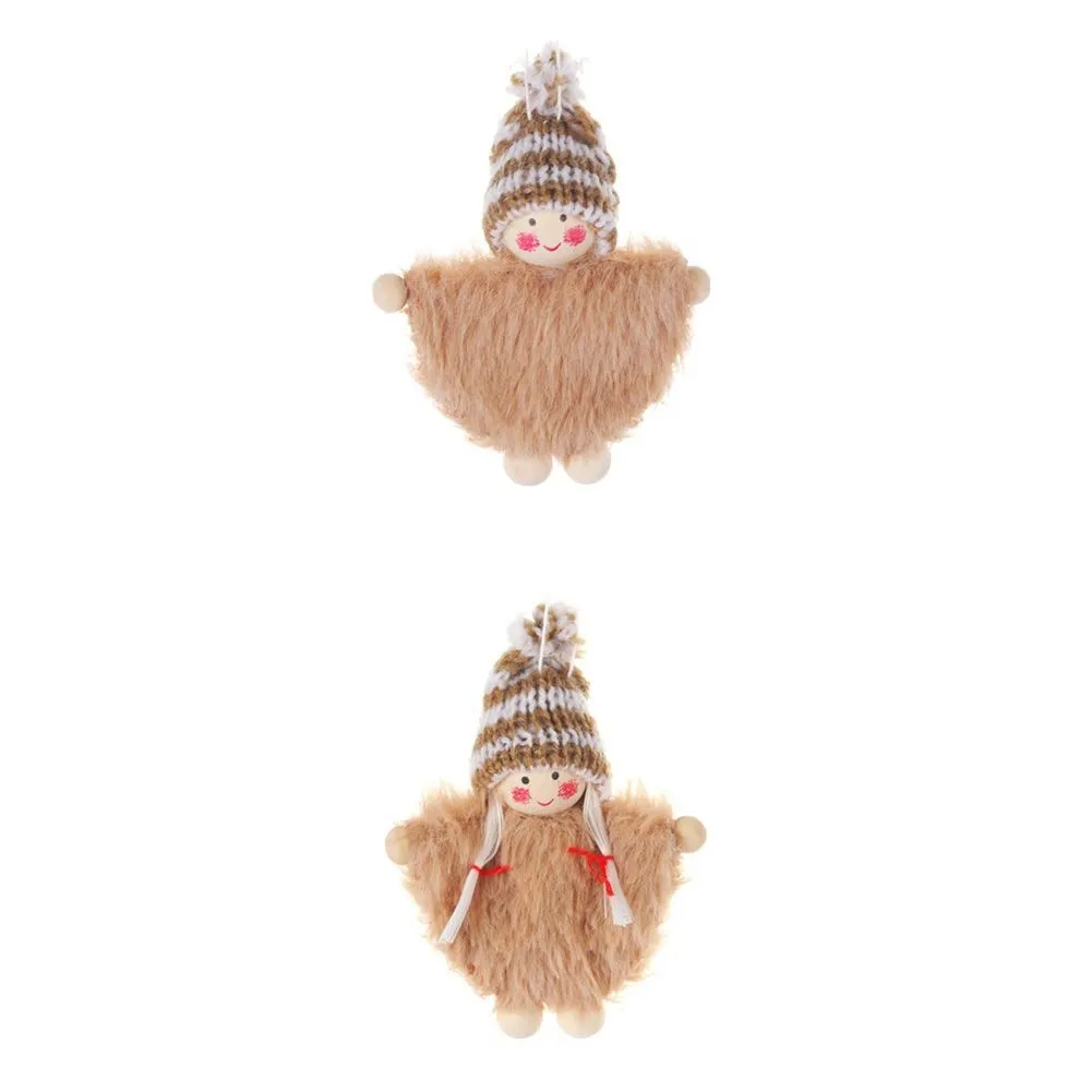 2Pcs Christmas Angel Dolls Xmas Tree Decor New Year Gifts for Home C
