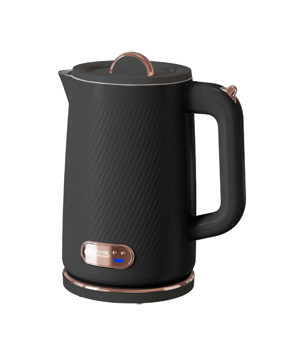Royal Homeware Stainless Steel 1.8 L Kettle - Avantgarde - Black