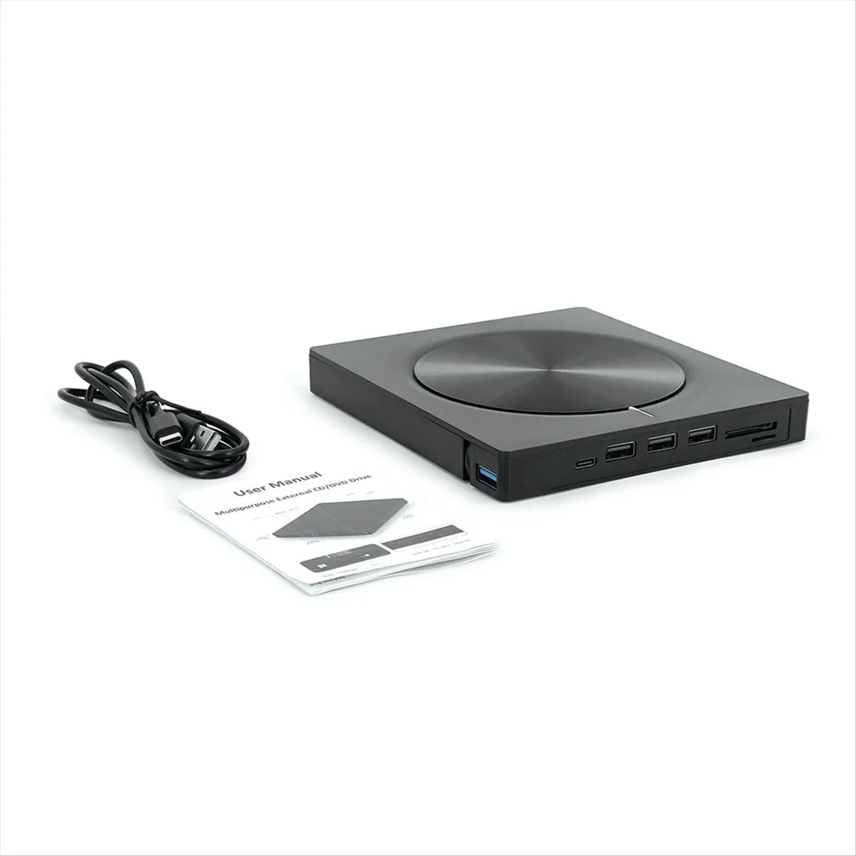 Eight in One Burner Portable External Usb3.0/Type-C Disc Optical Drive