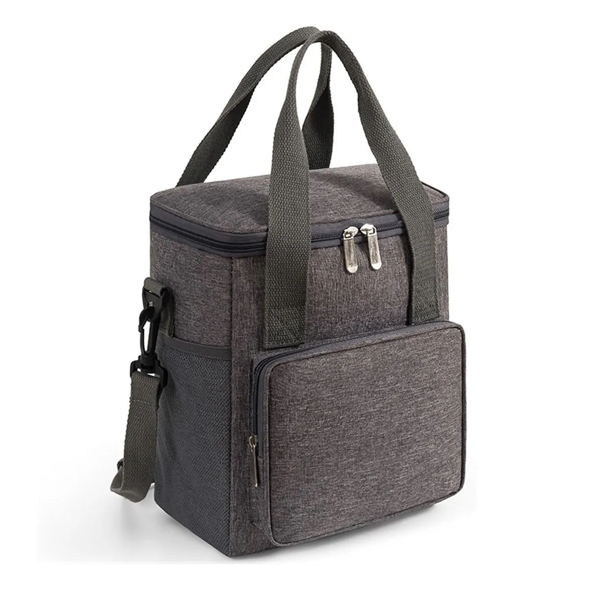 Square Insulated Bag,Insulated Lunch Bag Cooler Bagfor Work/Picnic/Travel - Grey