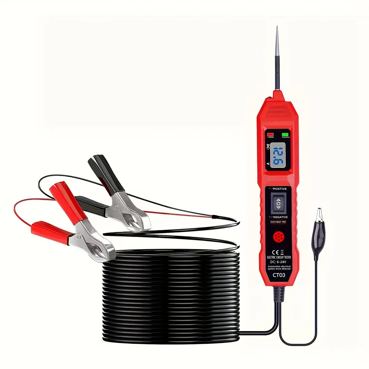 6-24V Car Circuit Tester Digital Display Auto Shutdown