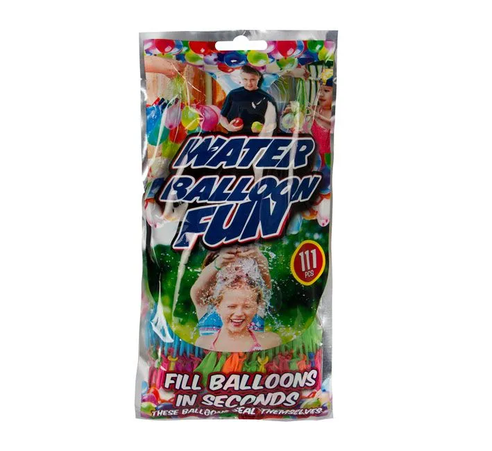 Water Balloons - Assorted Colours - 111 Pieces - 5 Pack