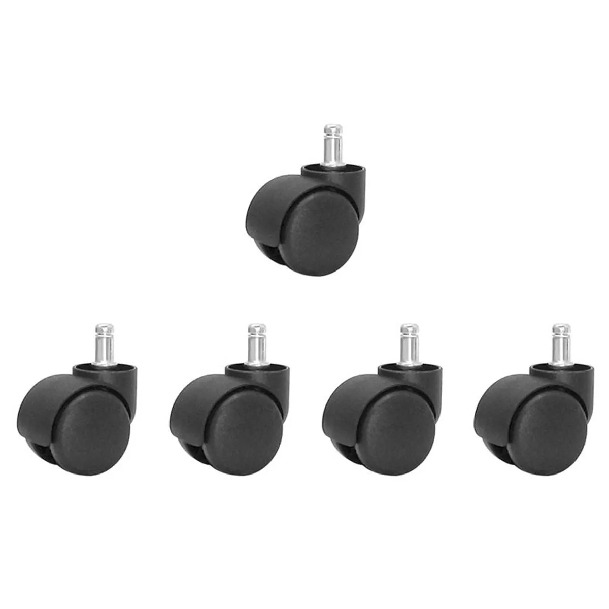 Set of 5 Standard Pin Office Chair Castors Wheels 11mm Universal Size