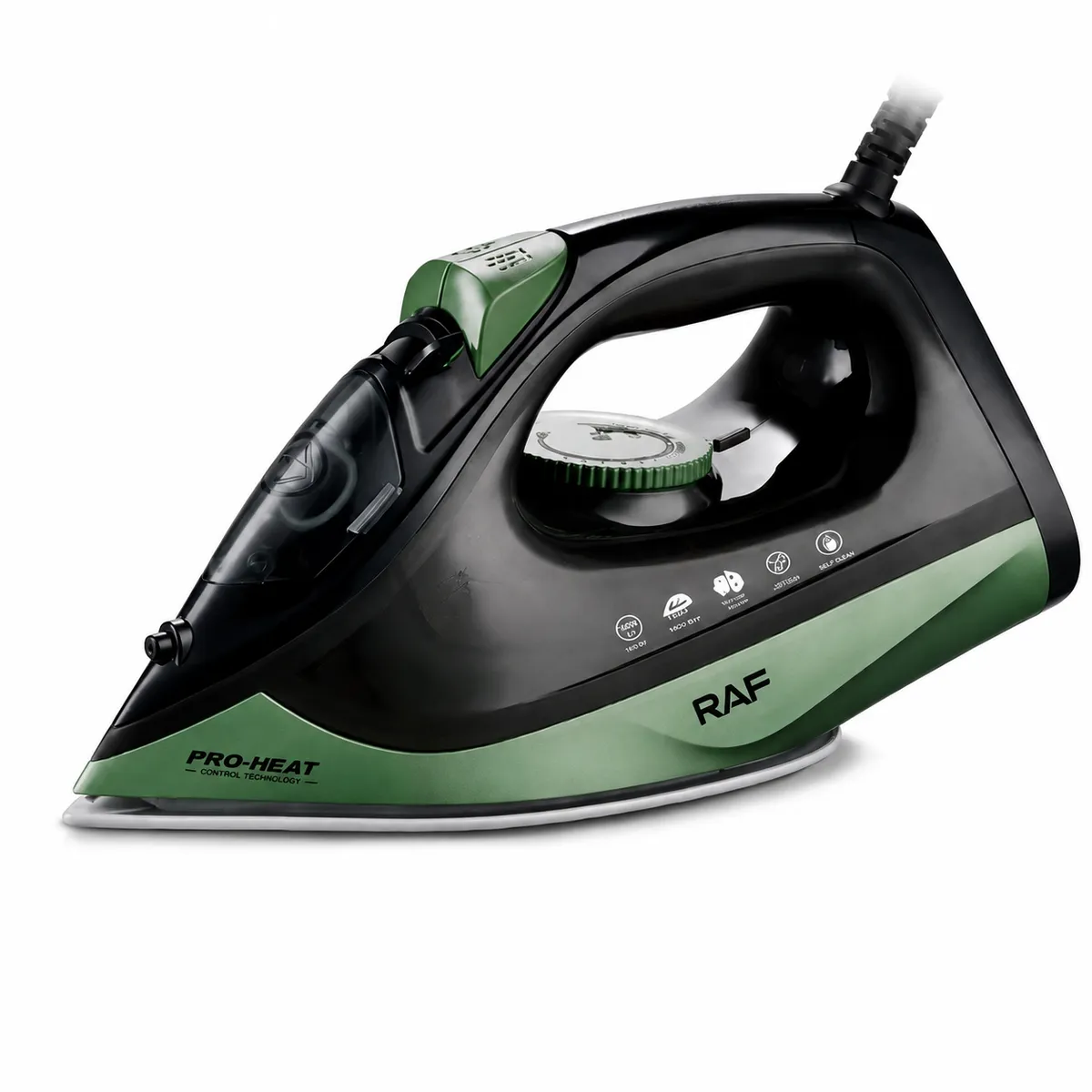 RAF Electric Steam Iron 1600W- Ceramic, Self-Clean, Non-Stick Iron R.1202G