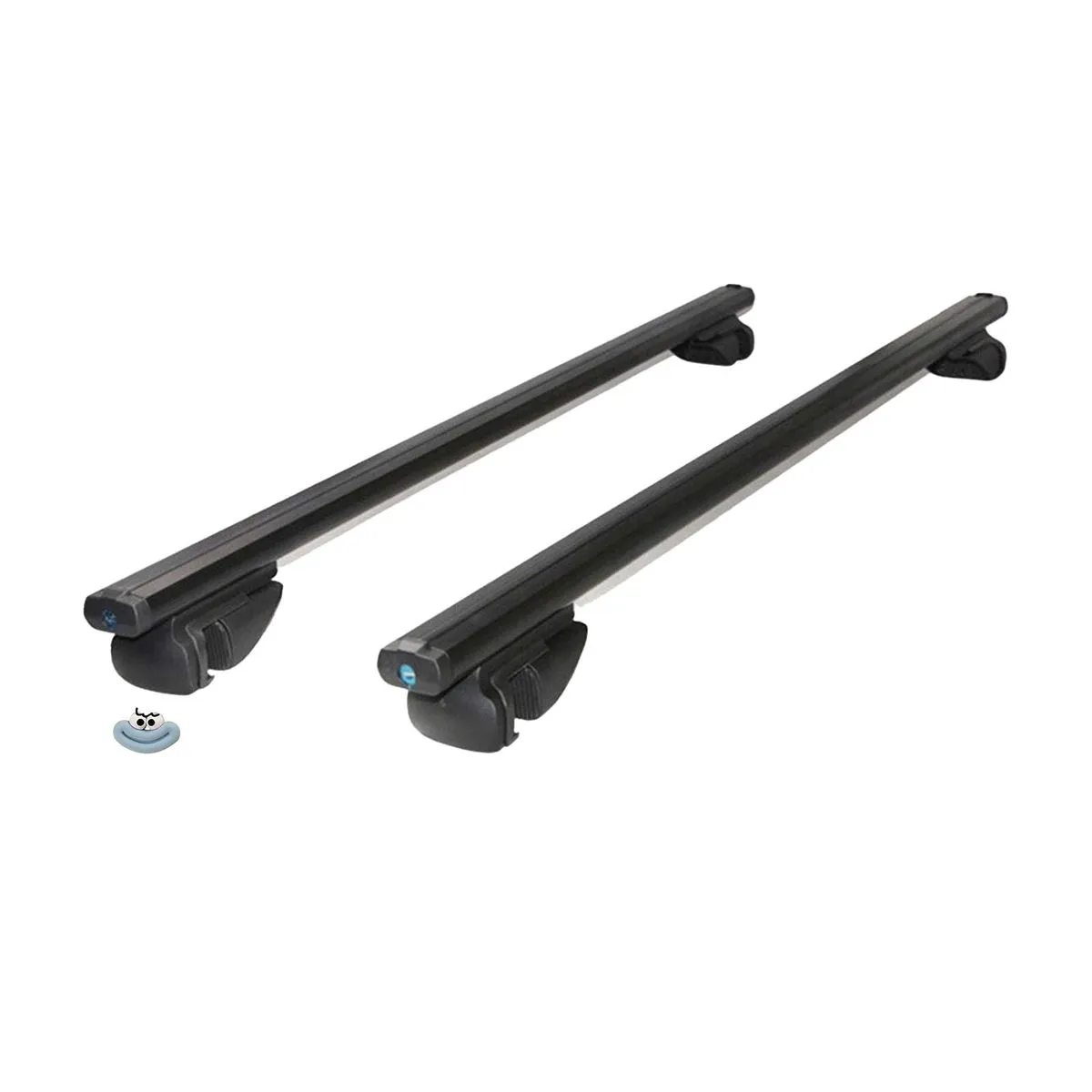 120cm Luggage Roof Rack Crossbar, Anti-Theft Lock, Aviation Aluminum Alloy - Black