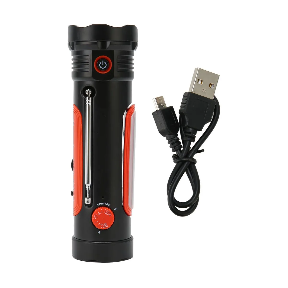 Solar Hand Crank Radio SOS Alarm AM FM WB Flashlight 3 Way Powered 2600mAh