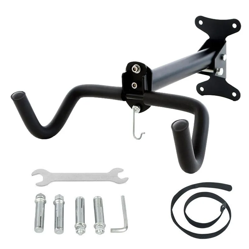 Adjustable Angle Wall-Mounted Bike Rack - Foldable & Space-Saving