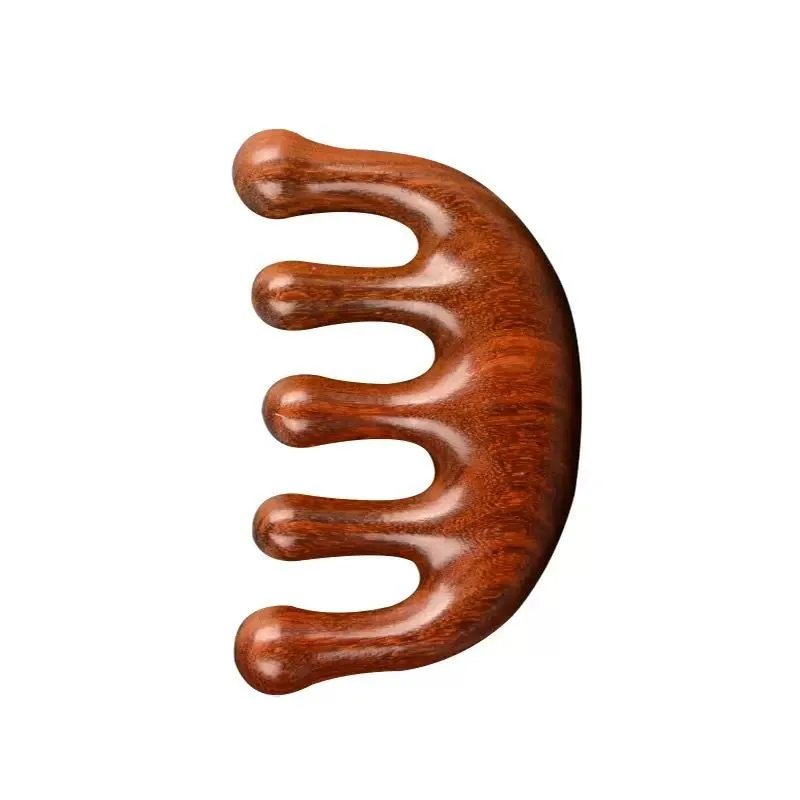 Meridian Therapy Sandalwood Comb - Soft Scalp Massage Relaxation Brush