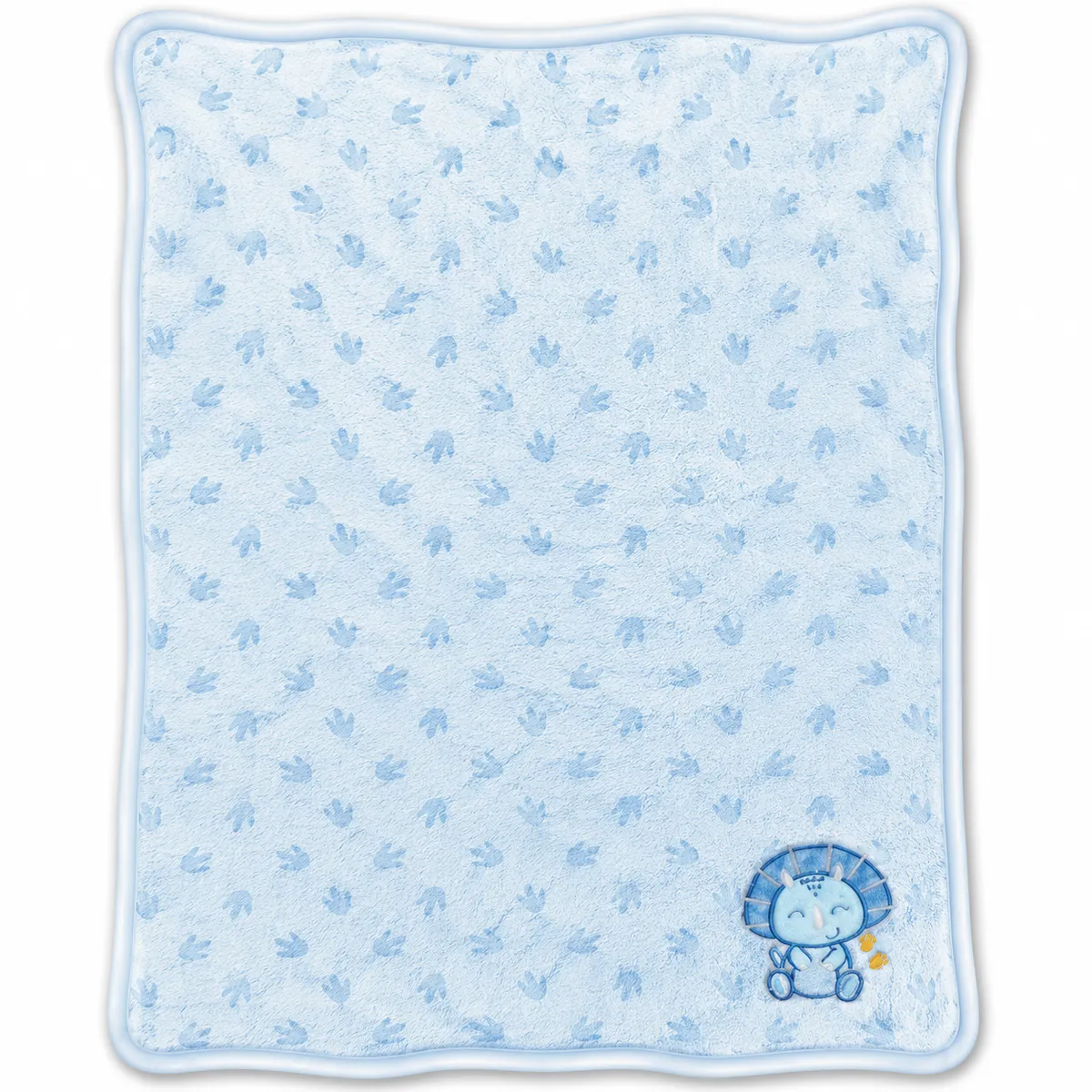 SQUIGGLE Baby Lightweight Flannel Fleece Blanket - Soft,Perfect for Nursery - Delightful Dino