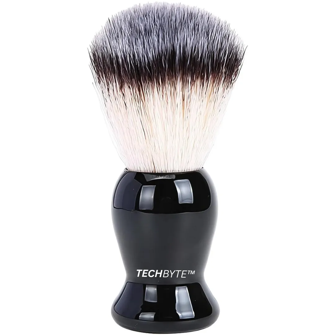 TechByte Pure Badger Shaving Brush -Fine Resin Handle & Ultra Soft Bristles