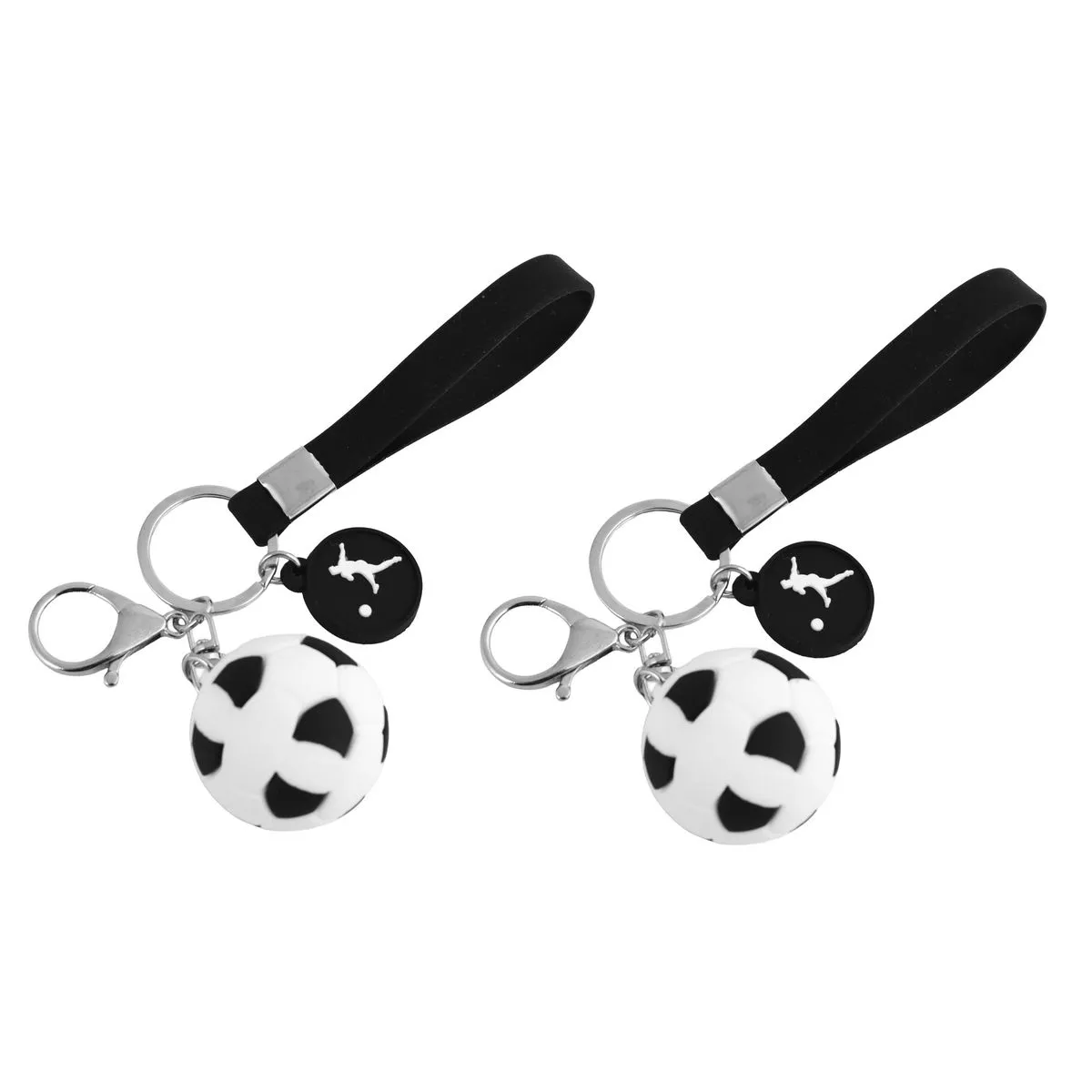 2-Pack Goal-Kick Soccer Ball Keychain