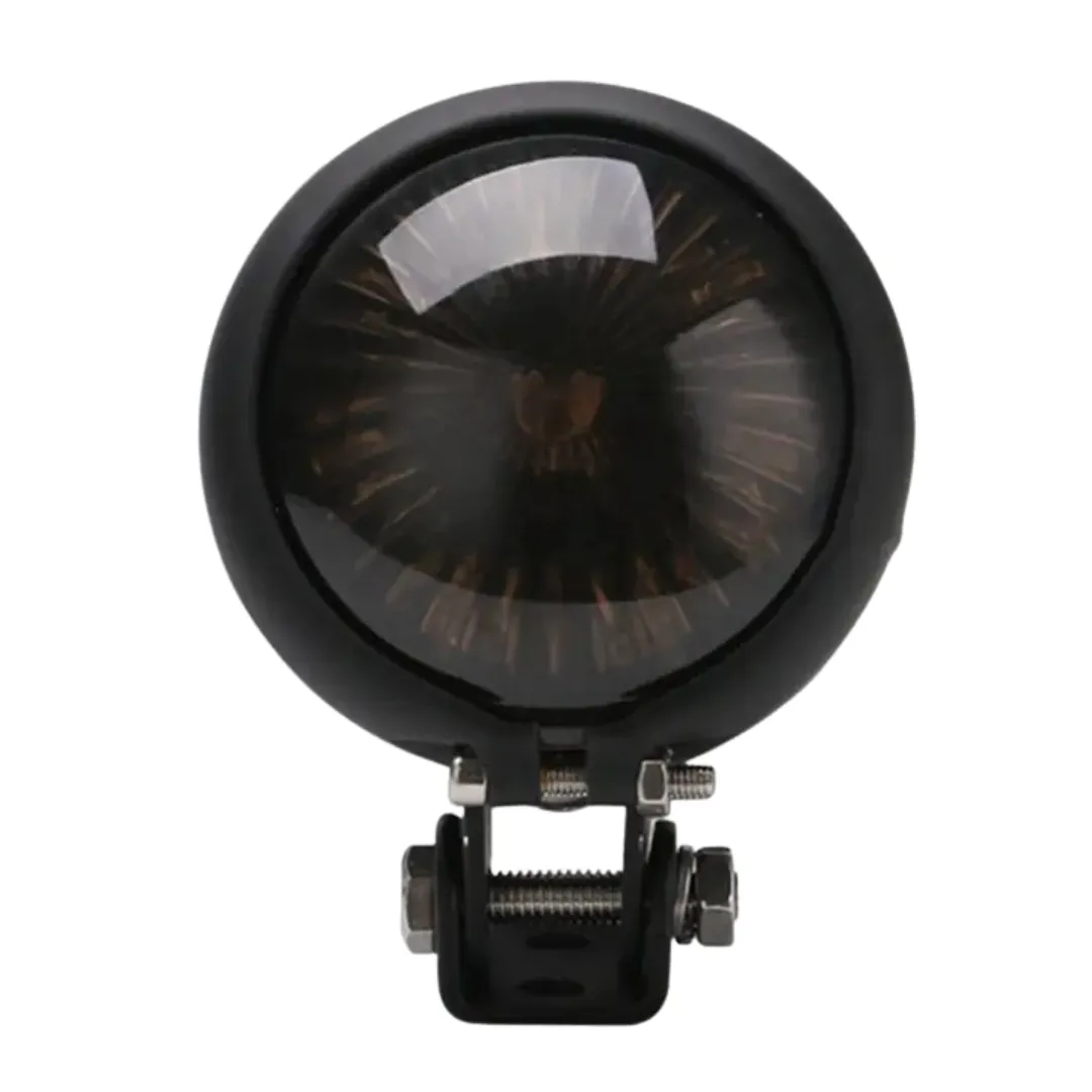 Custom Retro Small Tail and Brake Light for Motorcycle - Black