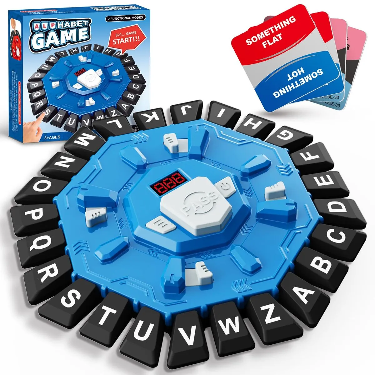 Word Game Family Board Games for Kids & Adults with 2 Modes,35 Cards,Blue